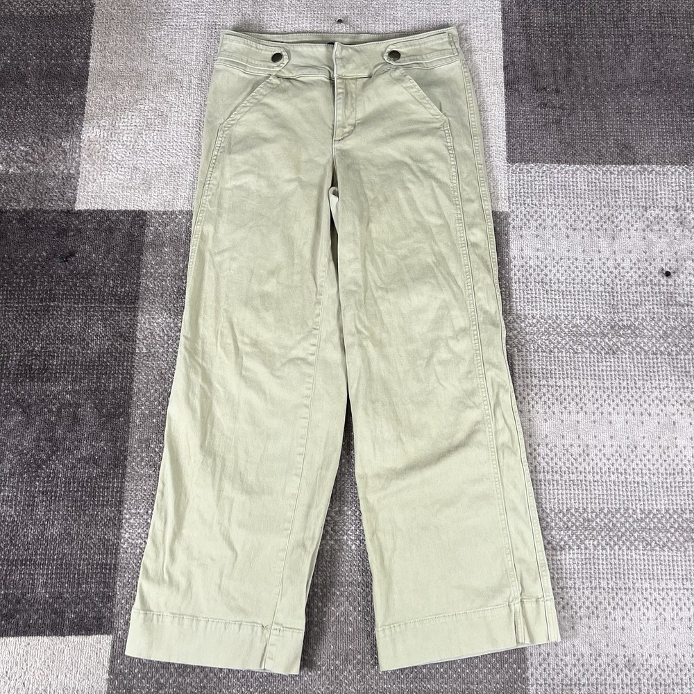 BCBGeneration Mid Rise‎ Wide Leg Trouser Women's Size 9/29 Lime Green Y2K style